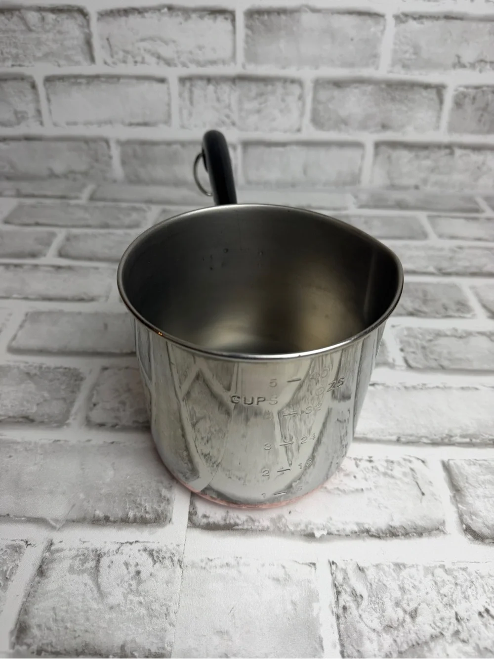 Vtg Revere Ware Copper Bottom 5 Cup Saucepan Measuring Cup with Pour Spout
